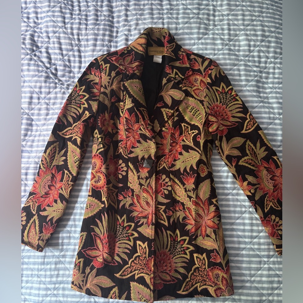 Painted Pony Floral Patterned Women's Coat